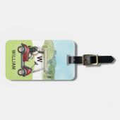 Unieke aangepaste kar met monogram naam tas of bagagelabel (Voorkant horizontaal)