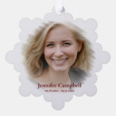 Unieke aangepaste Klassieke foto Memorial Ornament Kaart (Achterkant)