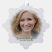 Unieke aangepaste Klassieke foto Memorial Ornament Kaart (Achterkant)