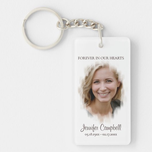 Unieke aangepaste Klassieke foto Memorial Sleutelhanger (Voorkant)
