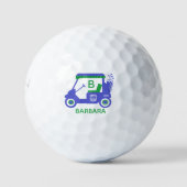 Unieke aangepaste monogram voor Golf van Kart Golfballen (Voorkant)