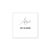 Unieke aangepaste naam datum stijlvolle reis houte rubberstempel (Afrduk)