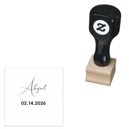 Unieke aangepaste naam datum stijlvolle reis houte rubberstempel (Gestempeld)