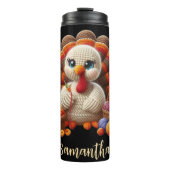 Unieke aangepaste naam, kalkoen haken thermosbeker (Voorkant)