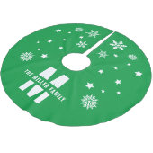Unieke aangepaste naam Sjabloon groen wit Kerstboom Rok (Gekanteld)