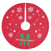 Unieke aangepaste naam Sjabloon rood wit groen Kerstboom Rok (Voorkant)