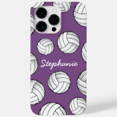 Unieke aangepaste naam Volleybal Paarse Case-Mate iPhone Case (Achterkant)