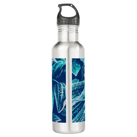 Unieke aangepaste offerte vergeven botanische koel waterfles  (Achterkant)