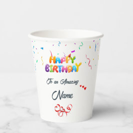 Unieke aangepaste papieren bekers voor verjaardags