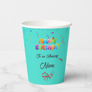 Unieke aangepaste papieren bekers voor verjaardags