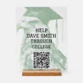 Unieke aangepaste QR-code Acrylteken Acryl Bord (Voorkant)