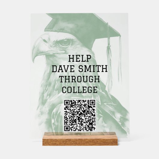 Unieke aangepaste QR-code Acrylteken Acryl Bord (Voorkant)