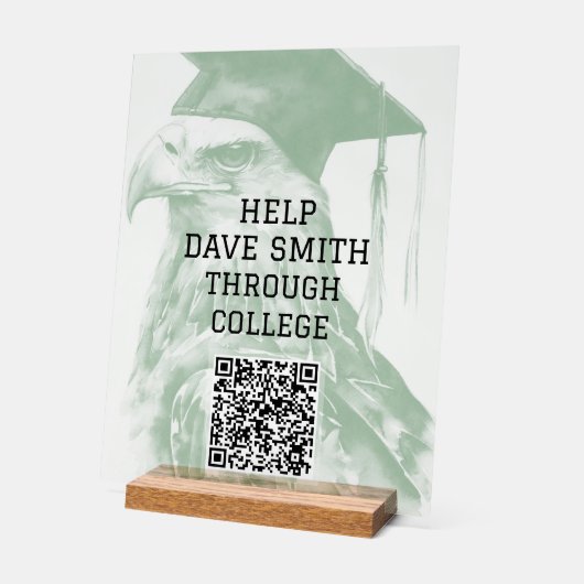 Unieke aangepaste QR-code Acrylteken Acryl Bord (Hoek)