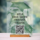 Unieke aangepaste QR-code Acrylteken Acryl Bord (Neutraal)