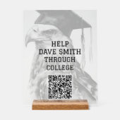 Unieke aangepaste QR-code Acrylteken Acryl Bord (Voorkant)