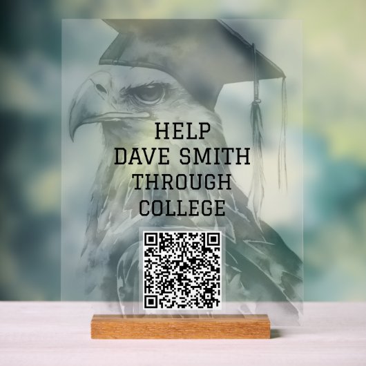 Unieke aangepaste QR-code Acrylteken Acryl Bord (Neutraal)