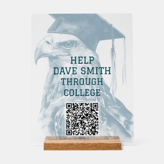 Unieke aangepaste QR-code Acrylteken Acryl Bord (Voorkant)