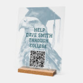 Unieke aangepaste QR-code Acrylteken Acryl Bord (Hoek)