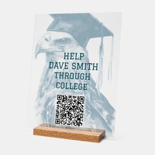 Unieke aangepaste QR-code Acrylteken Acryl Bord (Hoek)