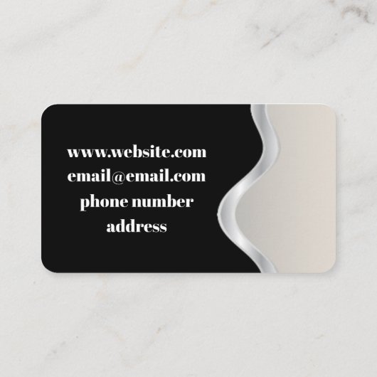 Unieke aangepaste QR-code zwart Visitekaartje (Achterkant)