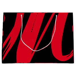 Unieke aangepaste zwart-wit en rood groot cadeauzakje