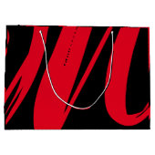 Unieke aangepaste zwart-wit en rood groot cadeauzakje (Achterkant)