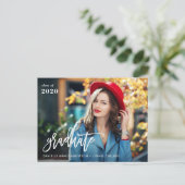 Unieke aankondiging van het afstuderen van het pen briefkaart (Staand voorkant)