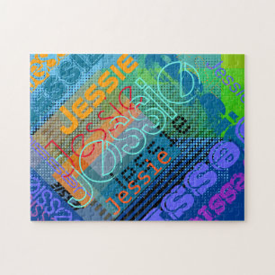 Unieke aanpasbare naam Leuke kleurrijke en creat Legpuzzel