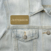 Unieke Aardse Gouden Hue Bruin Elegant Monogrammed Naamplaatje (In situ)