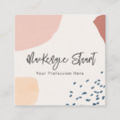 Unieke aardse moderne Abstract geschilderde blush Vierkante Visitekaartje (Voorkant)