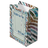 Unieke Abalone Shell Strips Variety Medium Cadeauzakje (Voorkant Gekanteld)