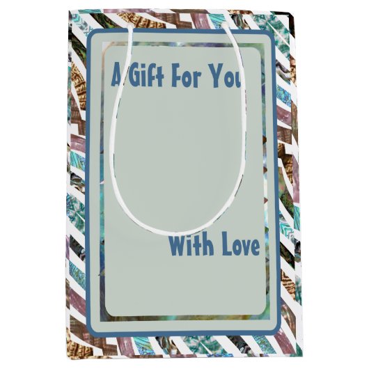 Unieke Abalone Shell Strips Variety Medium Cadeauzakje (Voorkant)