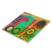Unieke Abstracte Acryl Schildering Tegeltje (Zijkant)