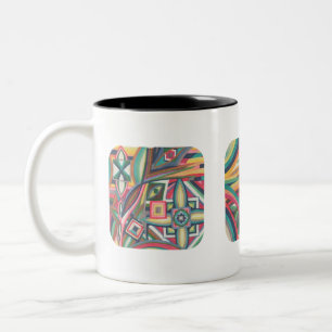 Unieke Abstracte Art Mok