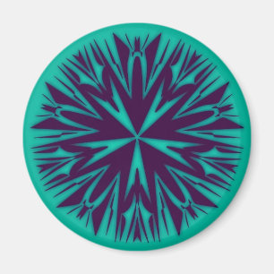 Unieke Abstracte Art Round Magnet