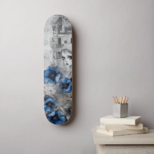 Unieke Abstracte Artistic Grunge Floral Schaats De Persoonlijk Skateboard