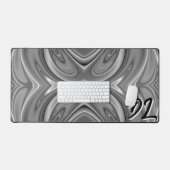 Unieke Abstracte B&W Marble Liquid Bureaumat (Keyboard & Muis)