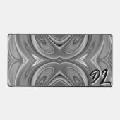 Unieke Abstracte B&W Marble Liquid Bureaumat (Voorkant)