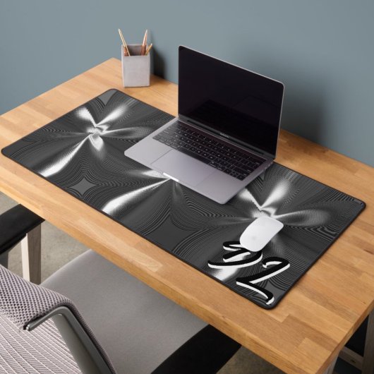 Unieke Abstracte B&W Marble Liquid Bureaumat