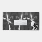 Unieke Abstracte B&W Marble Liquid Bureaumat (Keyboard & Muis)