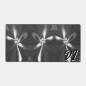 Unieke Abstracte B&W Marble Liquid Bureaumat (Voorkant)