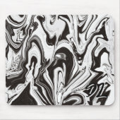 Unieke Abstracte B&W Marble Liquid Mousepad Muismat (Voorkant)