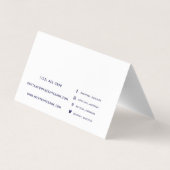 Unieke Abstracte blauwe kunst dank u Visitekaartje (Achterkant)