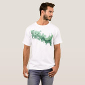 Unieke ABSTRACTE BLOEM Mode Kunst T-shirt (Voorkant volledig)