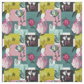 Unieke Abstracte  bloemen Stof (Swatch)