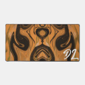 Unieke Abstracte Bruine Marmeren Vloeistof Bureaumat (Voorkant)