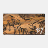 Unieke Abstracte Bruine Marmeren Vloeistof Bureaumat (Voorkant)