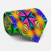 Unieke Abstracte Flowers PatternNeck Stropdas (Opgerold)