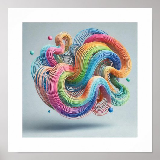 Unieke Abstracte fusie Poster (Voorkant)