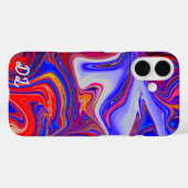 Unieke Abstracte gemarmerde vloeibaar en kleurrijk Case-Mate iPhone Case (Achterkant (horizontaal))